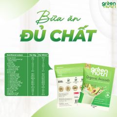 Sữa Hạt Ngũ Cốc Organic Bơ Avocado Green Nutri - Combo Thùng 6 Hộp 625gr, Chống Oxy, Tăng Cường Sức Khỏe