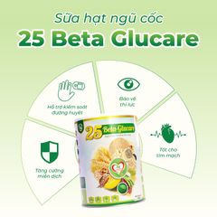 Sữa Hạt Ngũ Cốc 25 Beta Glucare 750g - Hỗ Trợ Ổn Định Đường Huyết và Tăng Cường Miễn Dịch, Chứa Tảo Xoắn Spirulina, Vitamin B