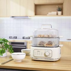 Nồi Hấp Đa Năng 2 Tầng Haatz HTP099, Dung Tích 10L, 8 Chức Năng, 1000W - Bảo Hành Chính Hãng 2 Năm