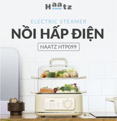 Nồi Hấp Đa Năng 2 Tầng Haatz HTP099, Dung Tích 10L, 8 Chức Năng, 1000W - Bảo Hành Chính Hãng 2 Năm