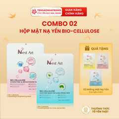(Tặng 03 Mặt Nạ) Combo 2 Hộp Mặt Nạ Yến Bio-Cellulose 30g