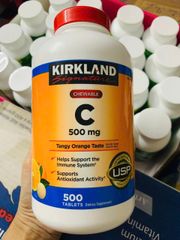 Viên nhai Kirkland Signature Chewable C 500 mg [500 viên] - Hỗ trợ hệ miễn dịch - SP Chuẩn Mỹ