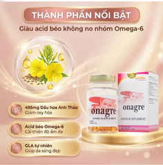 Viên uống giúp da sáng đẹp, giảm quá trình oxy hóa, cải thiện độ ẩm cho da Onagre Cevrai (60 viên)