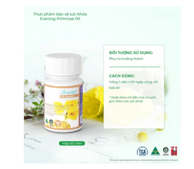Viên uống hỗ trợ giảm triệuu chứngg của tiền kinh nguyệt Vitatree Evening Primrose Oil (Hộp 30 viên)