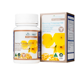 Viên uống hỗ trợ giảm triệuu chứngg của tiền kinh nguyệt Vitatree Evening Primrose Oil (Hộp 30 viên)