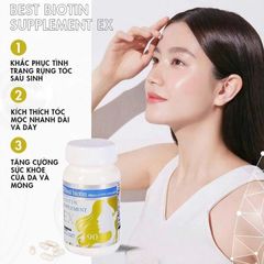 Mọc tóc, đẹp da, móng Best Biotin Premium EX Japan 90 viên