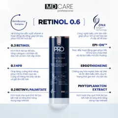 Kem Dưỡng Làm Sáng Và Cải Thiện Nếp Nhăn MD CARE Pro-Retinol 0.6 chai 30ml [hàng công ty]