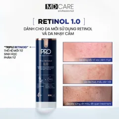 Kem Dưỡng Tái Tạo Và Cải Thiện Nếp Nhăn MD CARE Pro-Retinol 1.0 chai 30ml [hàng công ty]