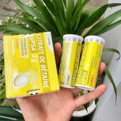 Viên UPSA vàng Citrate de Betaine - viên sủi giải độ.c , giải bia rượ.U hỗ trợ bao tử đường ruột