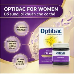 Viên hỗ trợ bổ sung lợi khuẩn cho cơ thể Optibac For Women (30 viên)