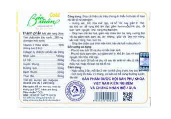 Viên hỗ trợ cân bằng nội tiết tố nữ Bảo Xuân Gold Nam Dược (3 vỉ x 10 viên)