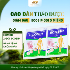 (HÀNG TẶNG KHÔNG BÁN) Cao dán thảo dược ECOSIP gói 5 miếng