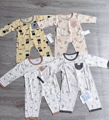 Hàng QC- Bộ quần áo bé trai bé gái tencel thu đông dễ thương hoạt hình kháng khuẩn điều hòa