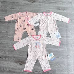 Hàng QC- Bộ quần áo bé trai bé gái tencel thu đông dễ thương hoạt hình kháng khuẩn điều hòa