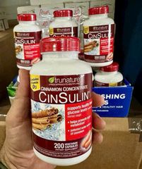 Viên uống Hỗ trợ Cân bằng đường huyết TruNature CinSulin 200 viên - Duy trì đường huyết ổn định - SP Chuẩn Mỹ
