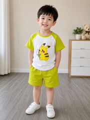 Set bộ pikachu cotton mát mẻ đáng yêu dễ thương mùa hè cho bé