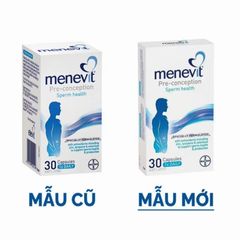 Viên uống Hỗ Trợ Sinh Sản cho Nam Giới - Menevit Pre-conception Sperm Health 30 & 90 viên - Tăng Tỷ Lệ Thụ Thai Tự Nhiên - S/P Chuẩn Úc