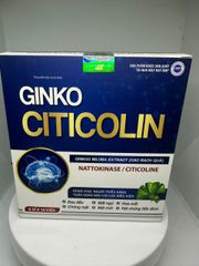 Viên bổ não GINKO CITICOLIN hỗ trợ hoạt huyết, tang cường tuần hoàn máu não hộp 60 viên