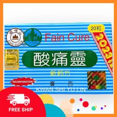 Auth 100% Chuẩn Bill Viên uống đau nhức xương khớp Toan thống linh FAIN CURE KWAN SHI YU LIN - Loại thường 20 viên - H