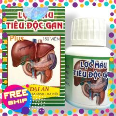 Xách Tay Nhập Khẩu Thực phẩm Lọc Máu Tiêu Độc Gan hỗ trợ viêm gan, gan nhiễm mỡ, men gan cao - Hộp 150 viên - Mã 2148
