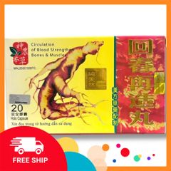 Chính Hãng Nhập Khẩu Viên uống Nhân Sâm Hồi Xuân Tái Tạo Hoàn - Xuất xứ Malaysia - Mã 2097 - Loại 20 Viên chính n