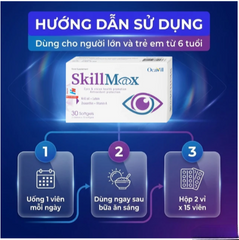 Viên uống hỗ trợ tăng cường thị lực, cải thiện khô mắt, mỏi mắt SkillMax Ocavill (2 vỉ x 15 viên)