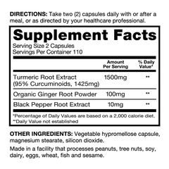 Qunol Tumeric 1500mg - Tinh chất bột nghệ, hỗ trợ viêm loét dạ dày, sản xuất tại Mỹ
