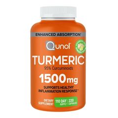 Qunol Tumeric 1500mg - Tinh chất bột nghệ, hỗ trợ viêm loét dạ dày, sản xuất tại Mỹ