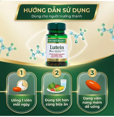 Viên uống giúp tăng cường thị lực cho mắt, giúp mắt khỏe mạnh Lutein Nature's Bounty (30 viên)