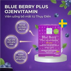 Viên uống hỗ trợ cải thiện thị lực, giảm mỏi mắt, khô mắt Blue Berry Plus Ojenvitamin New Nordic (40 viên)