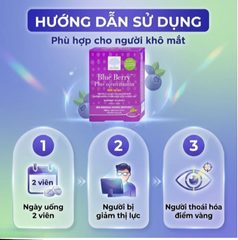 Viên uống hỗ trợ cải thiện thị lực, giảm mỏi mắt, khô mắt Blue Berry Plus Ojenvitamin New Nordic (40 viên)