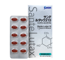 Viên uống Sante Lutax 15+ Vitamin & Mineral - Hỗ trợ bảo vệ mắt khỏi tác hại từ ánh sáng xanh (9 vỉ x 10 viên)