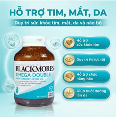 Viên hỗ trợ cho tim, mắt và da Blackmores Omega Double High Strength Fish Oil (90 viên)