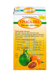 Giúp bổ não Dầu gấc viên nang Vinaga - DHA (100 viên)