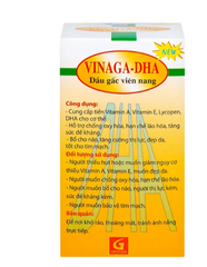 Giúp bổ não Dầu gấc viên nang Vinaga - DHA (100 viên)