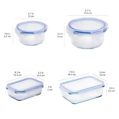 Bộ Hộp Thủy Tinh Amazon Basics 14 Món – Thủy Tinh Borosilicate