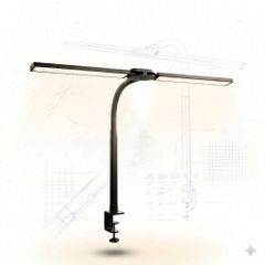 Đèn LED Kẹp Bàn Máy Tính Double Head Desk Lamp – 24W, Có Remote Điều Khiển 776055