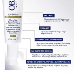 Kem Chống Nắng 100% Khoáng Chất Phổ Rộng Giúp Củng Cố Hàng Rào Bảo Vệ Da Obagi Medical Sunshield™ SPF40
