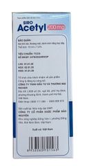 Combo 10 hộp Siro Acetyl bổ phế giảm ho giảm đờm, khản tiếng do viêm họng, viêm phế quản hộp 20 ống x 10ml