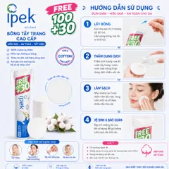 Combo 20 bông tẩy trang Ipek 150 miếng chính hãng mềm mịn bông cotton 20X150 miếng