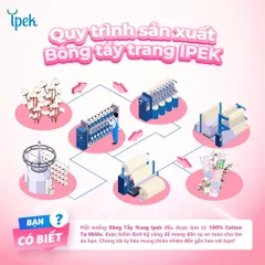 Combo 4 bông tẩy trang cotton Ipek 150 miếng tròn mềm mịn bông tự nhiên không xơ(4 cây x150 miếng)
