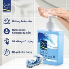 (Mua 2 tặng 1) Nước rửa tay 500ml kháng khuẩn làm sạch bảo vệ cơ thể AquaVera dưỡng chất hương biển sâu