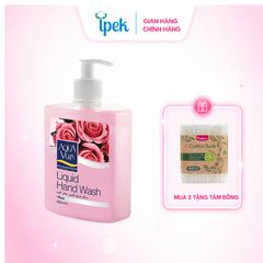 (Mua 2 tặng 1) Nước rửa tay 500ml làm sạch dịu nhẹ, kháng khuẩn, bảo vệ da hương hoa AquaVera