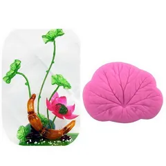 Khuôn silicon làm bánh, rau câu lá sen - Mã số 1586 776476