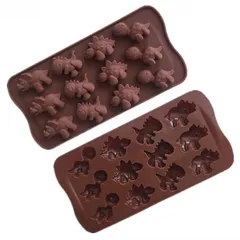 Khuôn silicon làm bánh, rau câu, socola, kẹo dẻo 12 con khủng long – Mã số 1566 776479