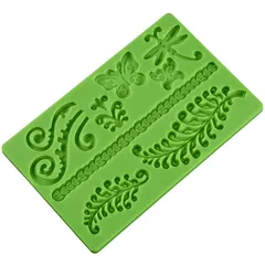 Khuôn silicon làm viền bánh, fondant, rau câu, socola hoa văn kiểu – Mã số 1680 776486