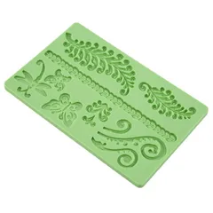 Khuôn silicon làm viền bánh, fondant, rau câu, socola hoa văn kiểu – Mã số 1680 776486