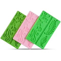 Khuôn silicon làm viền bánh, fondant, rau câu, socola hoa văn kiểu – Mã số 1680 776486