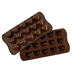 Khuôn silicon làm bánh, rau câu, socola 15 trái tim – Mã số 1531 776489