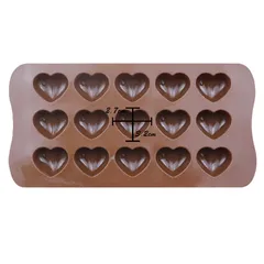 Khuôn silicon làm bánh, rau câu, socola 15 trái tim – Mã số 1531 776489